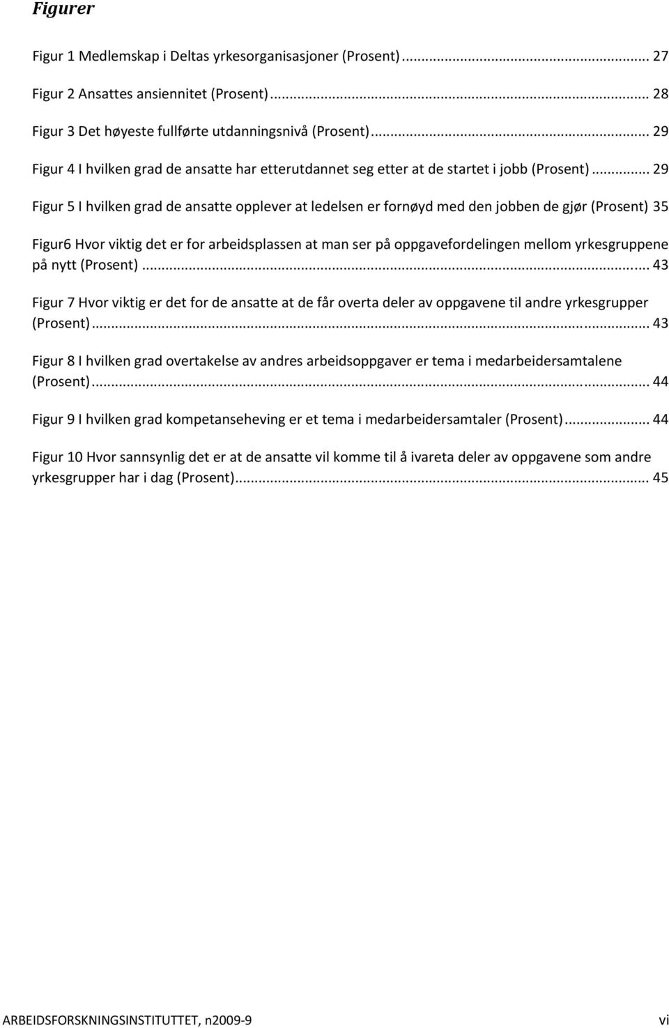 .. 29 Figur 5 I hvilken grad de ansatte opplever at ledelsen er fornøyd med den jobben de gjør (Prosent) 35 Figur6 Hvor viktig det er for arbeidsplassen at man ser på oppgavefordelingen mellom