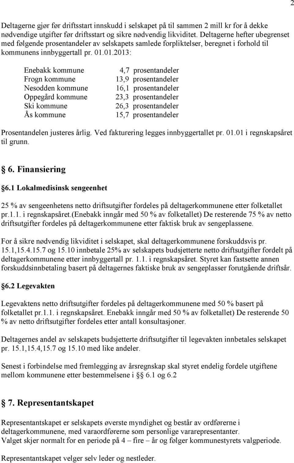 01.2013: Enebakk kommune Frogn kommune Nesodden kommune Oppegård kommune Ski kommune Ås kommune 4,7 prosentandeler 13,9 prosentandeler 16,1 prosentandeler 23,3 prosentandeler 26,3 prosentandeler 15,7