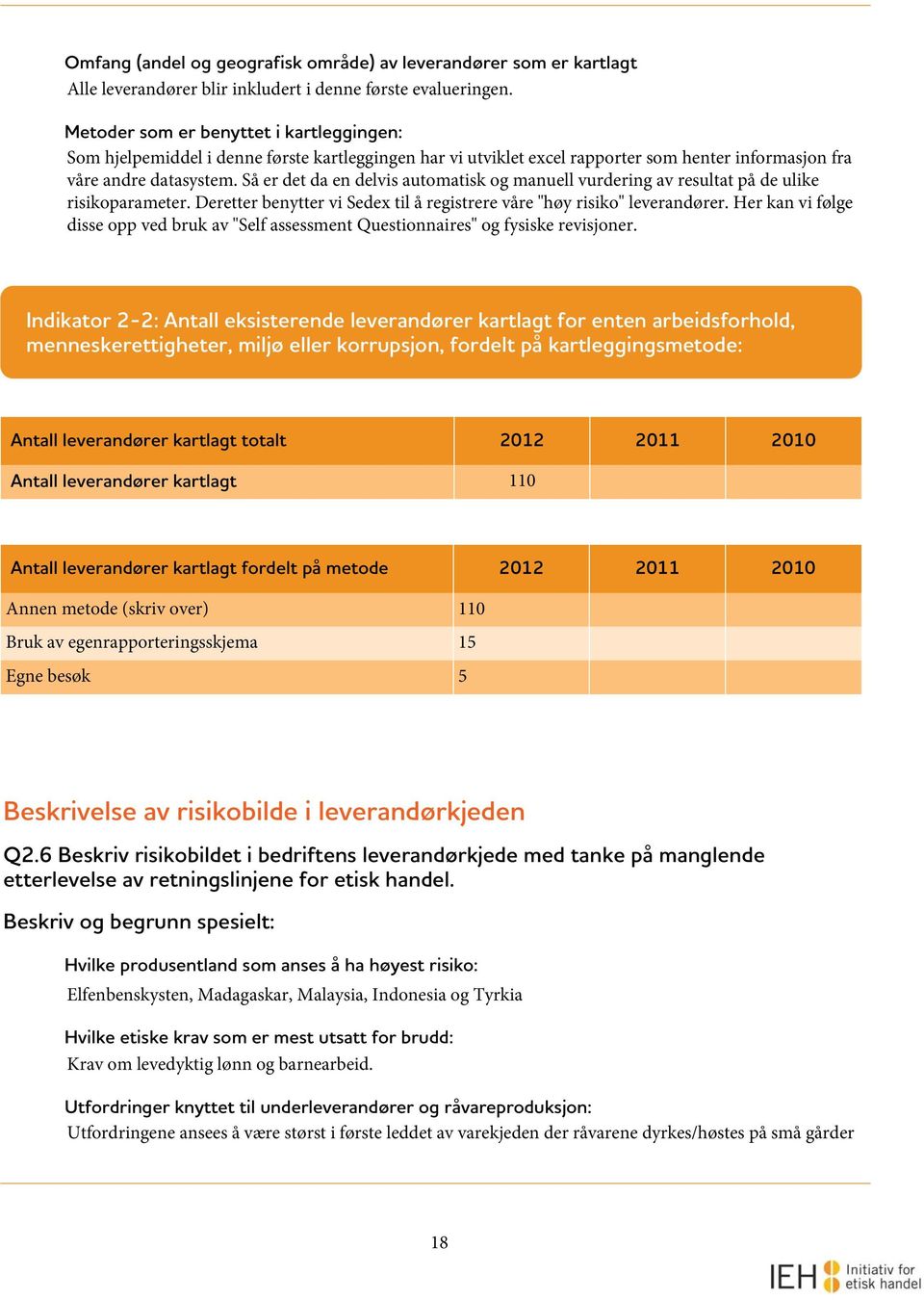 Så er det da en delvis automatisk og manuell vurdering av resultat på de ulike risikoparameter. Deretter benytter vi Sedex til å registrere våre "høy risiko" leverandører.