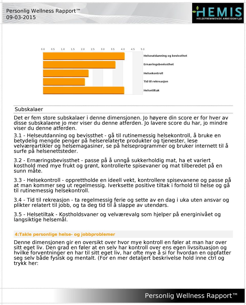 1 - Helseutdanning og bevissthet - gå til rutinemessig helsekontroll, å bruke en betydelig mengde penger på helserelaterte produkter og tjenester, lese velværeartikler og helsemagasiner, se på