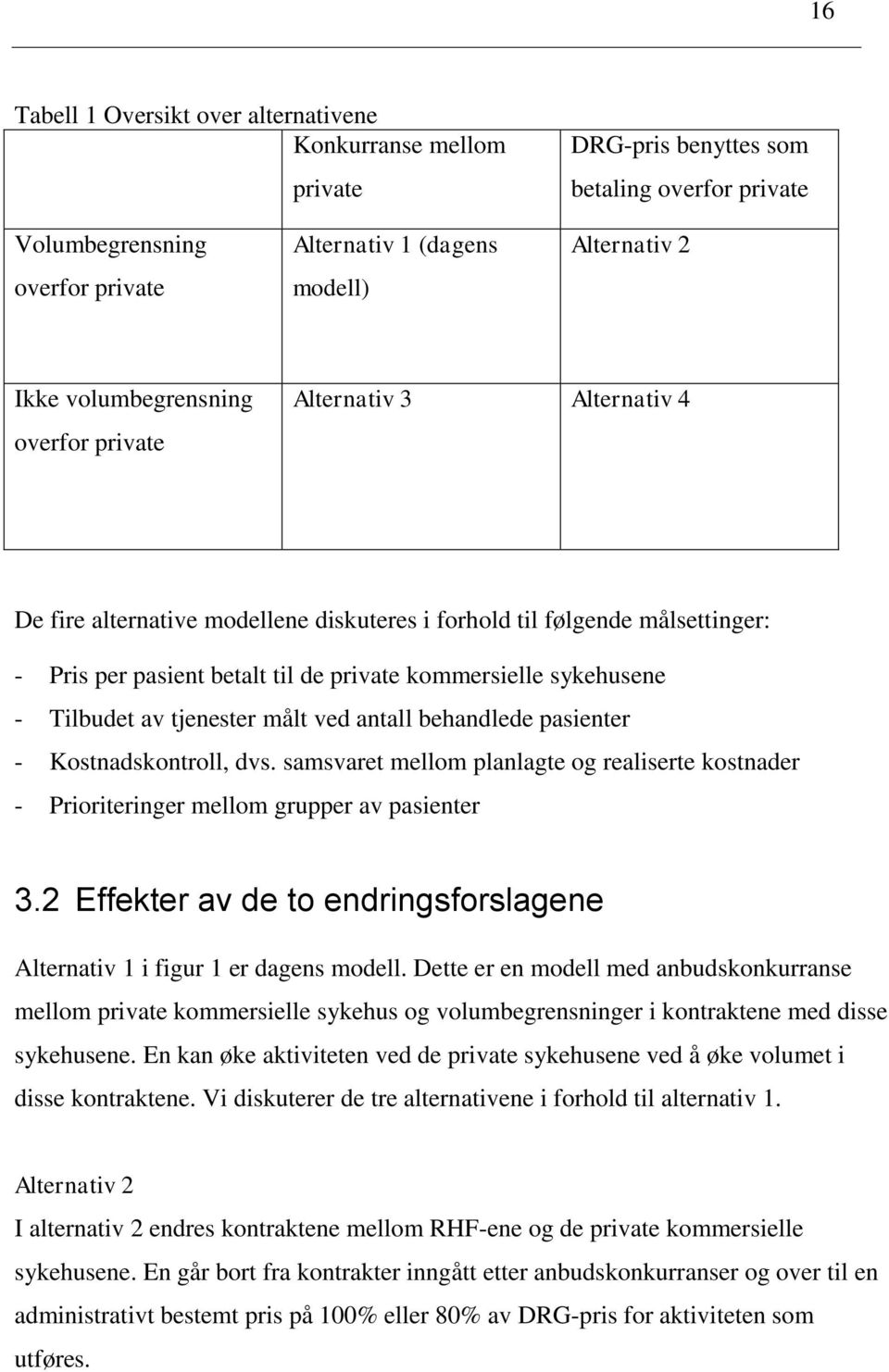 sykehusene - Tilbudet av tjenester målt ved antall behandlede pasienter - Kostnadskontroll, dvs. samsvaret mellom planlagte og realiserte kostnader - Prioriteringer mellom grupper av pasienter 3.