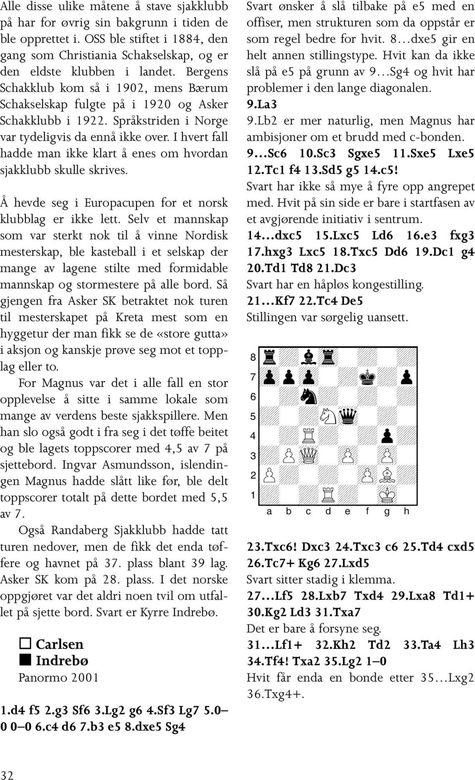 I hvert fall hadde man ikke klart å enes om hvordan sjakklubb skulle skrives. Å hevde seg i Europacupen for et norsk klubblag er ikke lett.