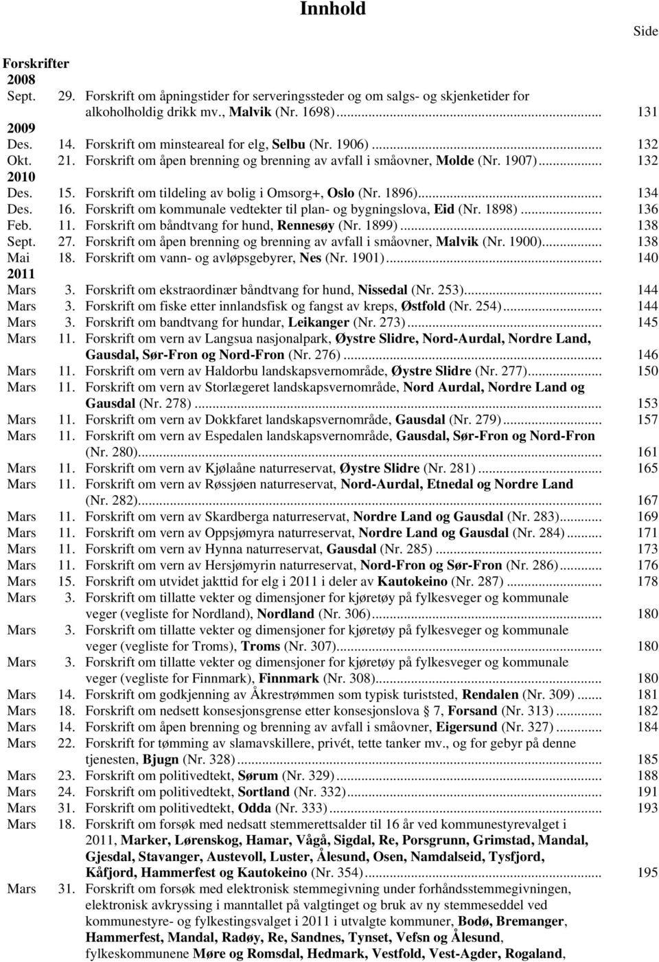 Forskrift om tildeling av bolig i Omsorg+, Oslo (Nr. 1896)... 134 Des. 16. Forskrift om kommunale vedtekter til plan- og bygningslova, Eid (Nr. 1898)... 136 Feb. 11.