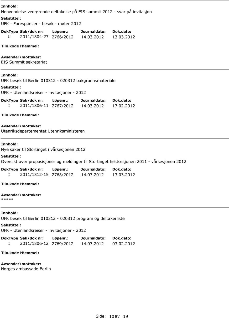 312 bakgrunnsmateriale FK - tenlandsreiser - invitasjoner - 2012 2011/1806-11 2767/2012 17.02.
