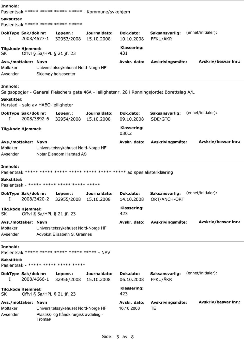 28 i Rønningsjordet Borettslag A/L Harstad - salg av HABO-leiligheter 2008/3892-6 32954/2008 09.10.2008 SDE/GTO 030.