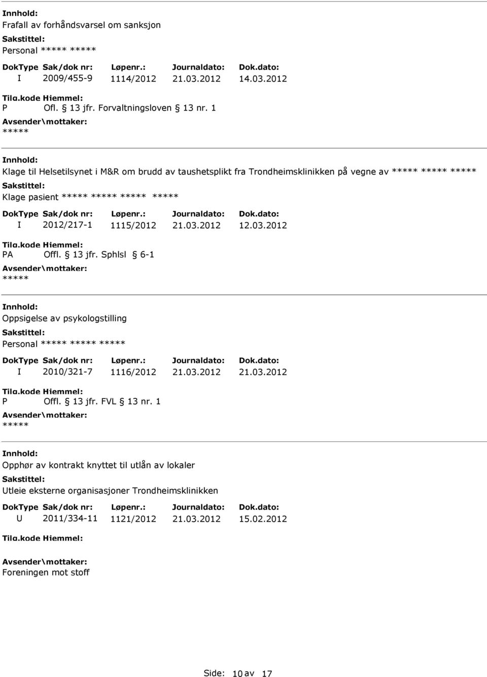 1115/2012 Offl. 13 jfr. Sphlsl 6-1 12.03.