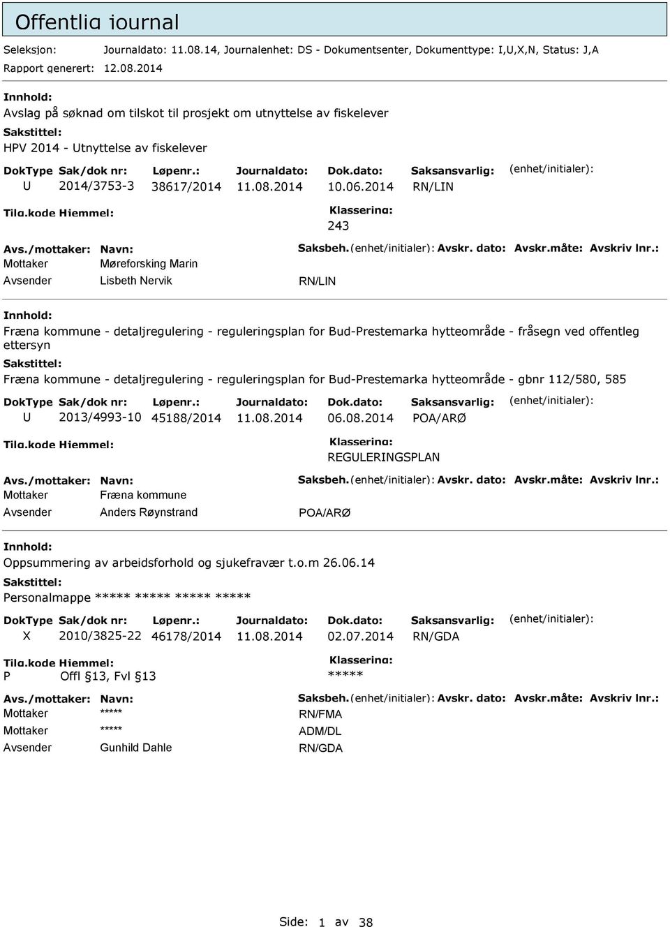 : Mottaker Møreforsking Marin Lisbeth Nervik RN/LN Fræna kommune - detaljregulering - reguleringsplan for Bud-Prestemarka hytteområde - fråsegn ved offentleg ettersyn Fræna kommune - detaljregulering