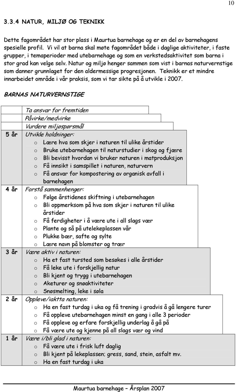 Natur g miljø henger sammen sm vist i barnas naturvernstige sm danner grunnlaget fr den aldermessige prgresjnen.