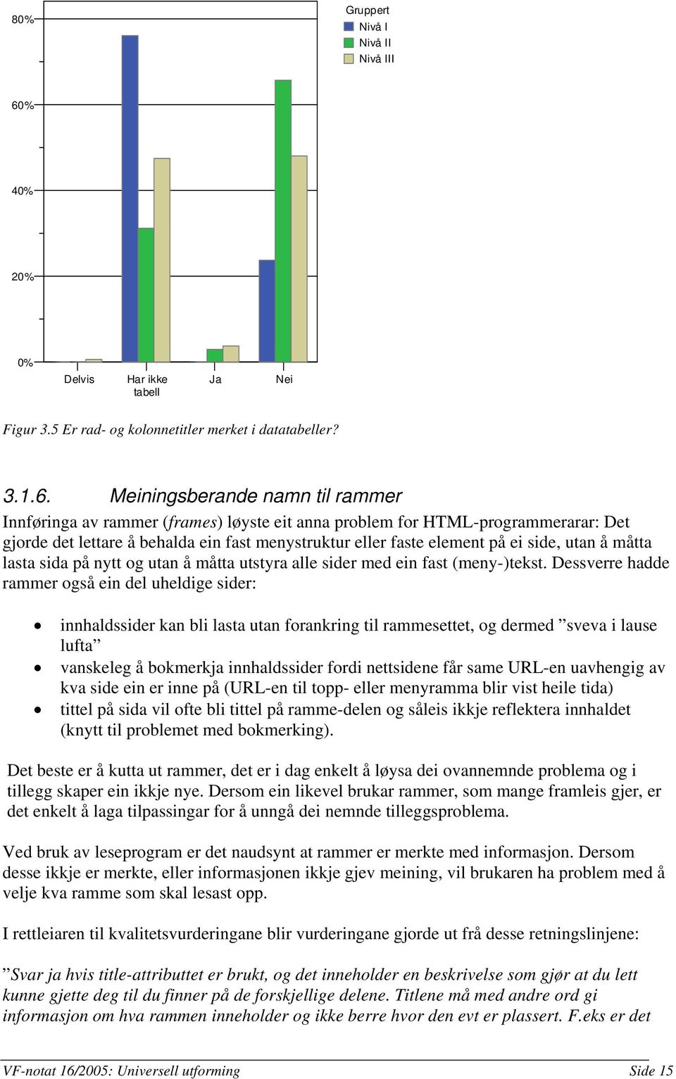 Meiningsberande namn til rammer Innføringa av rammer (frames) løyste eit anna problem for HTML-programmerarar: Det gjorde det lettare å behalda ein fast menystruktur eller faste element på ei side,