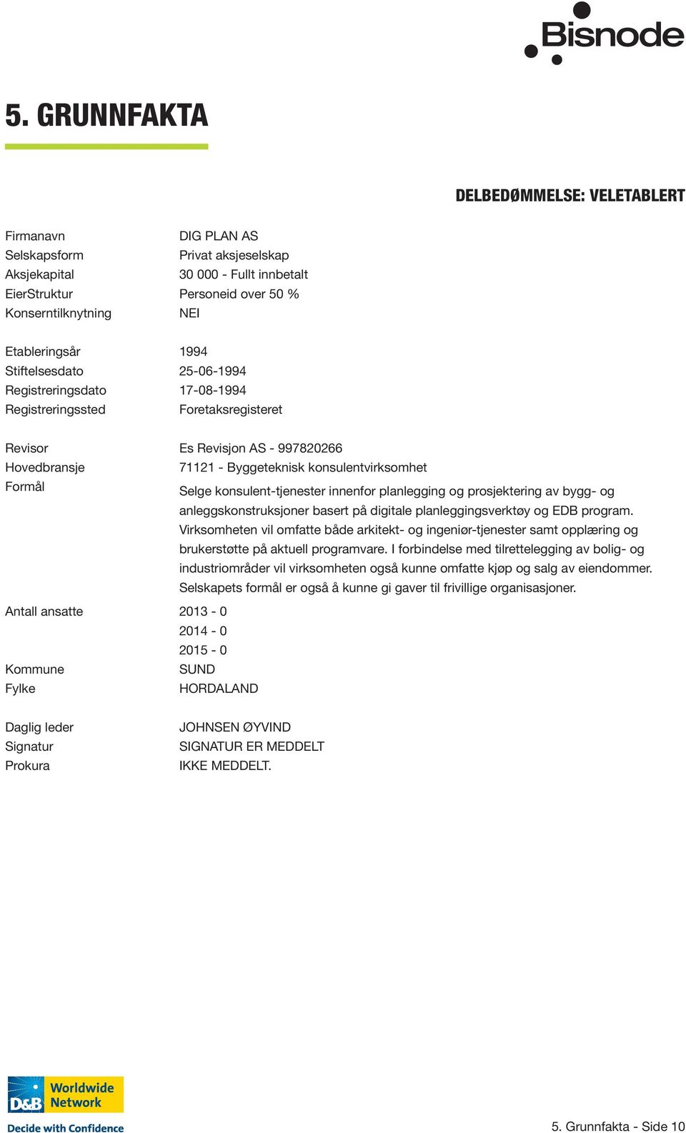 Formål Selge konsulent-tjenester innenfor planlegging og prosjektering av bygg- og anleggskonstruksjoner basert på digitale planleggingsverktøy og EDB program.