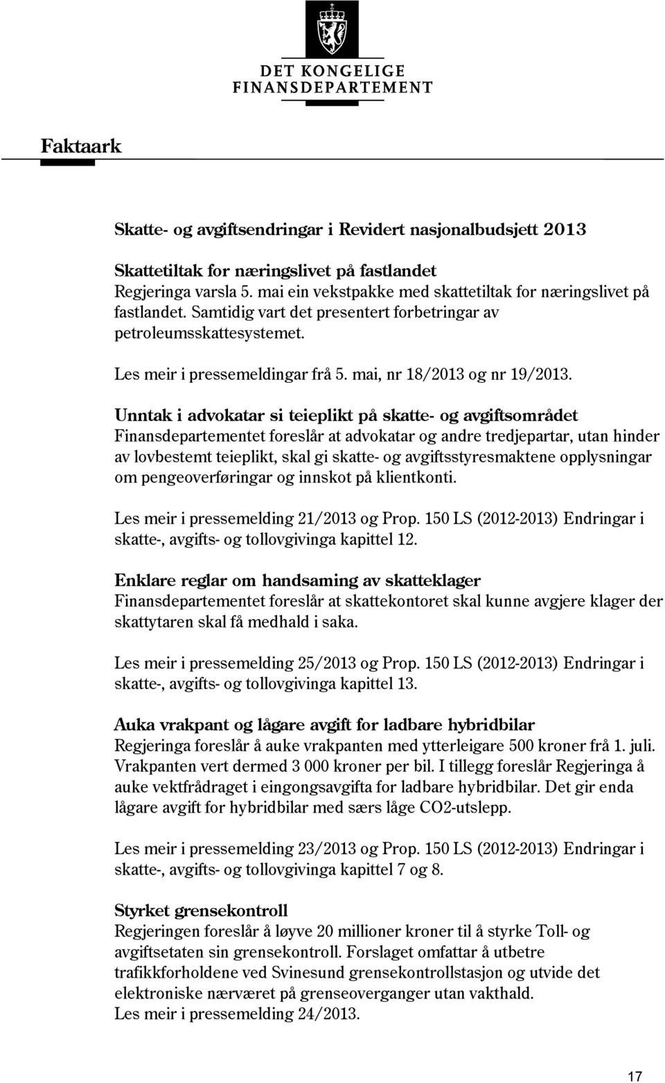 mai, nr 18/213 og nr 19/213.