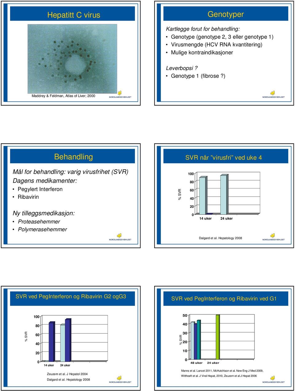 tilleggsmedikasjon: Proteasehemmer Polymerasehemmer 2 14 uker 24 uker Dalgard et al.