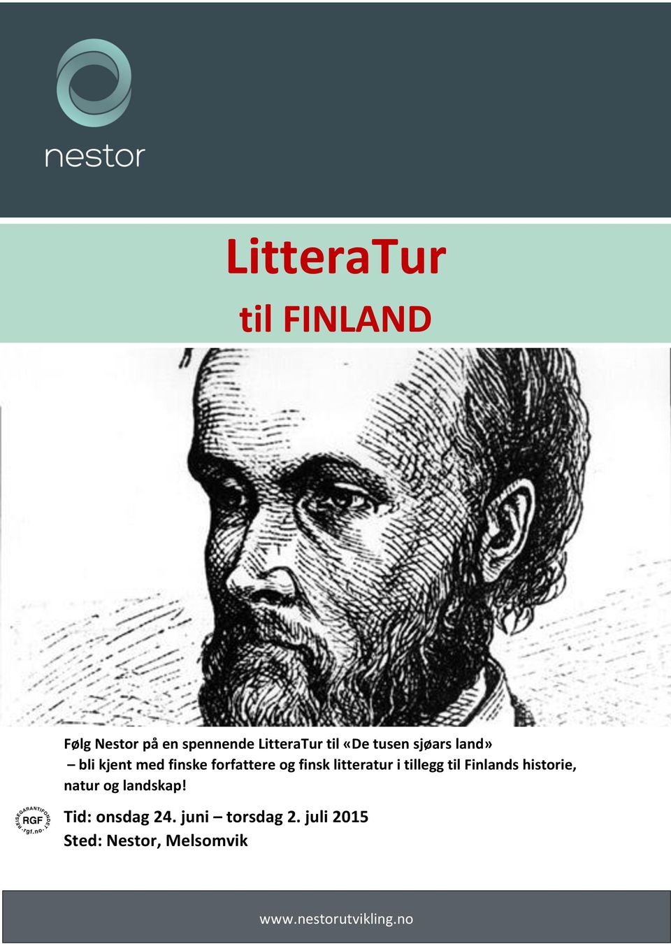 i tillegg til Finlands historie, natur og landskap! Tid: onsdag 24.