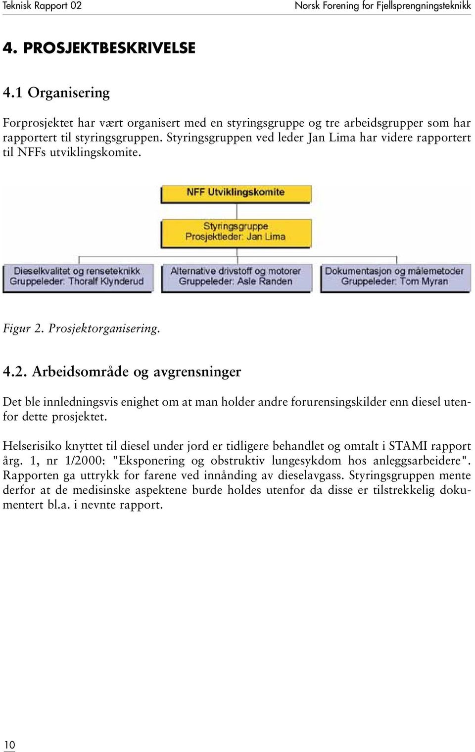 Styringsgruppen ved leder Jan Lima har videre rapportert til NFFs utviklingskomite. Figur 2.