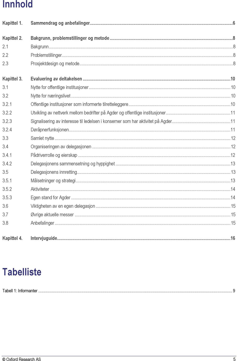 ..11 3.2.3 Signalisering av interesse til ledelsen i konserner som har aktivitet på Agder...11 3.2.4 Døråpnerfunksjonen...11 3.3 Samlet nytte... 12 3.4 Organiseringen av delegasjonen... 12 3.4.1 Pådriverrolle og eierskap.