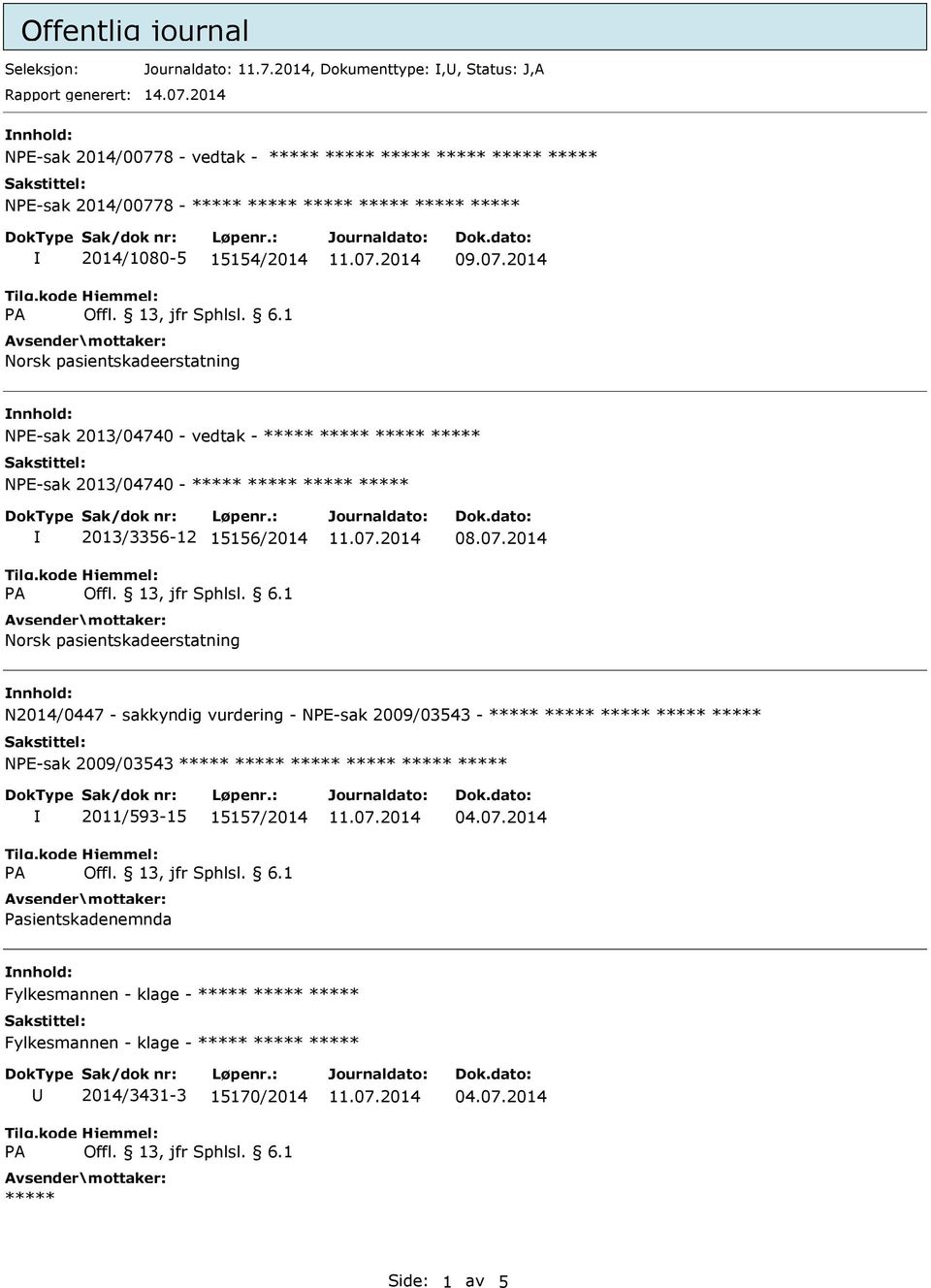 NE-sak 2013/04740-2013/3356-12 15156/2014 08.07.