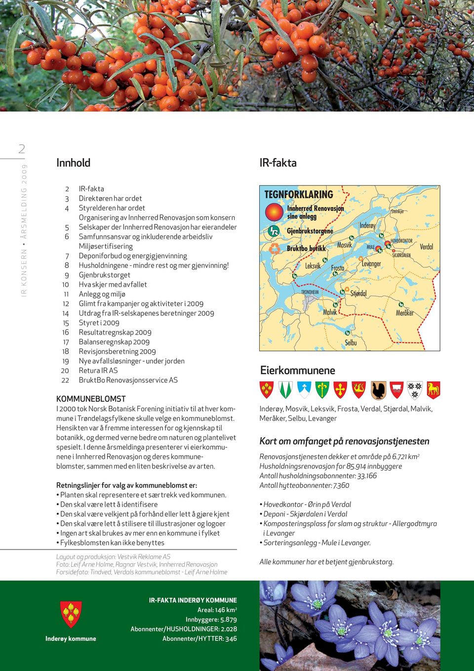 Gjenbrukstorget Hva skjer med avfallet Anlegg og miljø Glimt fra kampanjer og aktiviteter i 2009 Utdrag fra IR-selskapenes beretninger 2009 Styret i 2009 Resultatregnskap 2009 Balanseregnskap 2009