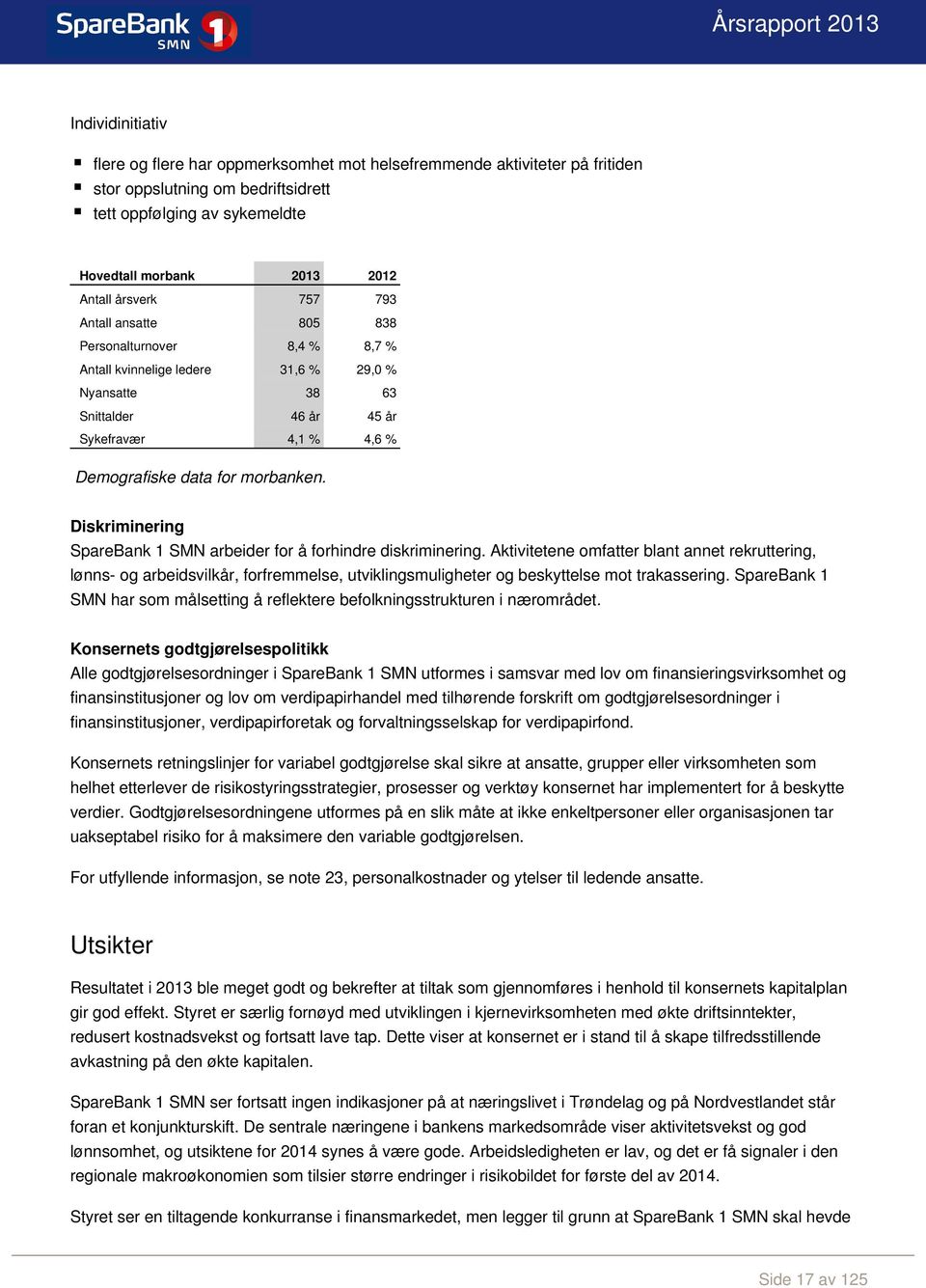 morbanken. Diskriminering SpareBank 1 SMN arbeider for å forhindre diskriminering.