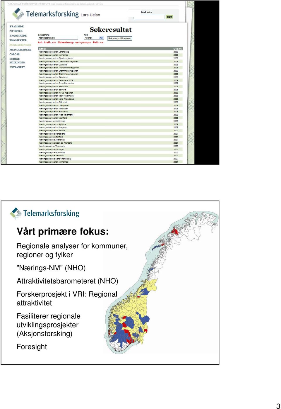 Attraktivitetsbarometeret (NHO) Forskerprosjekt i VRI: