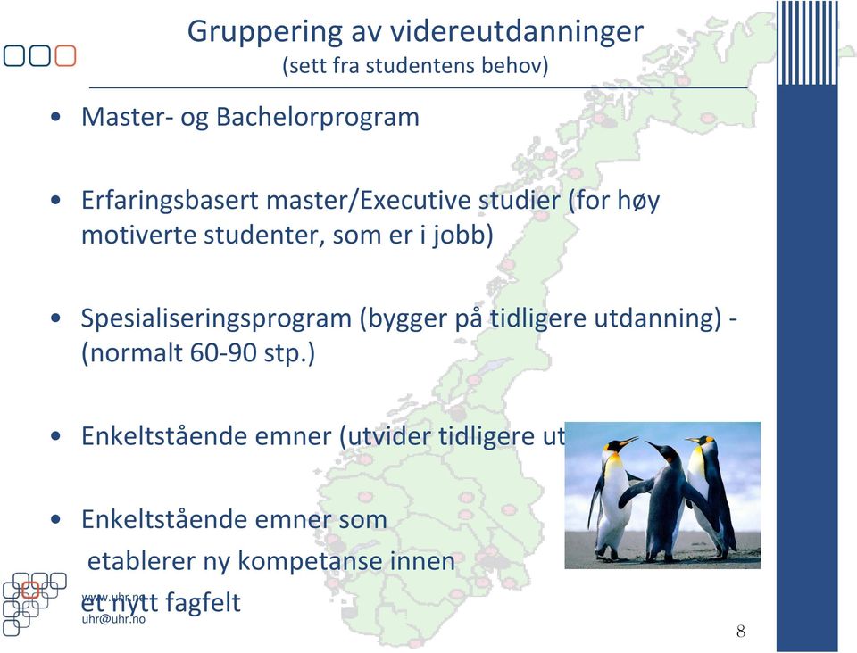 Spesialiseringsprogram (bygger på tidligere utdanning) (normalt 60 90 stp.