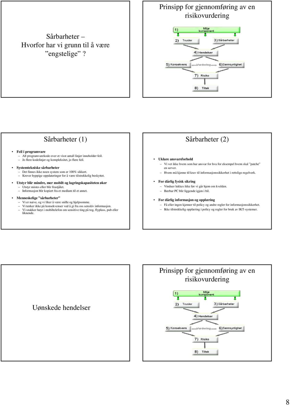 Systemtekniske sårbarheter Det finnes ikke noen system som er 100% sikkert. Krever hyppige oppdateringer for å være tilstrekkelig beskyttet.