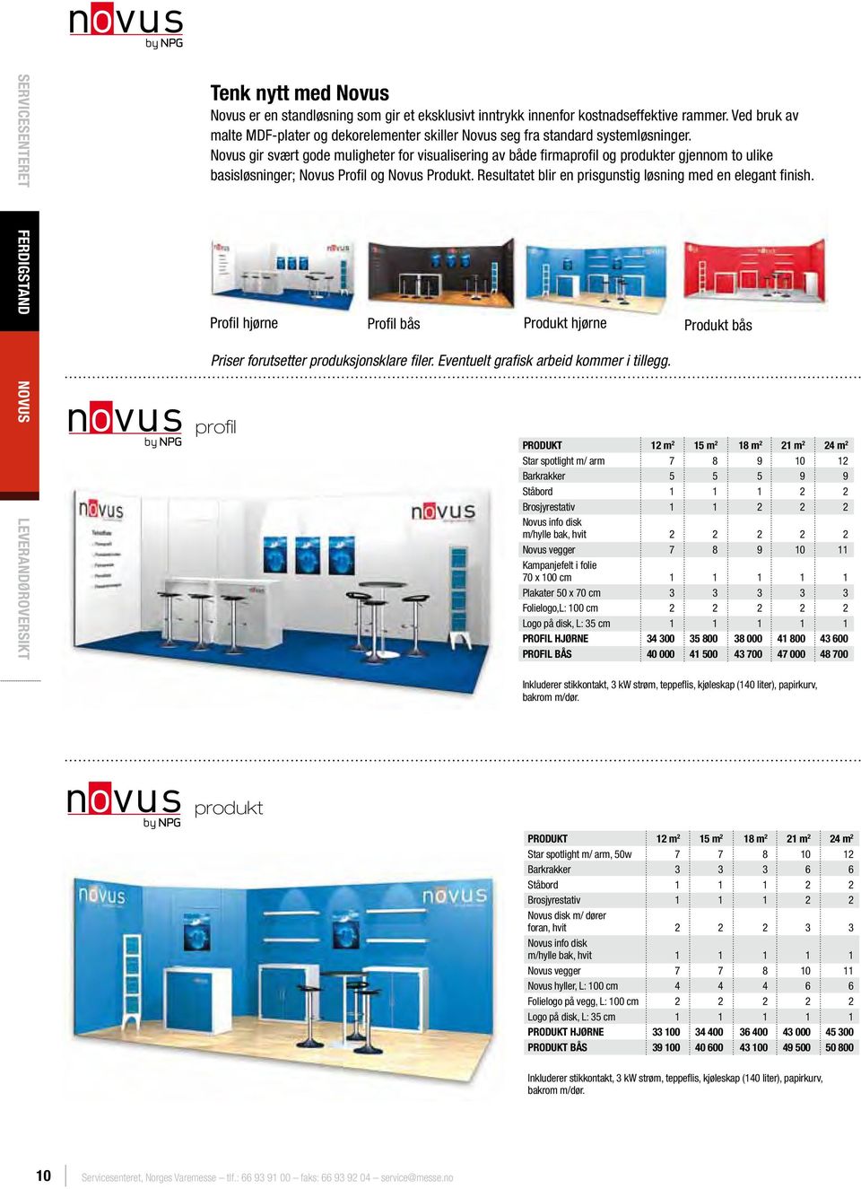 Novus gir svært gode muligheter for visualisering av både firmaprofil og produkter gjennom to ulike basisløsninger; Novus Profil og Novus Produkt.