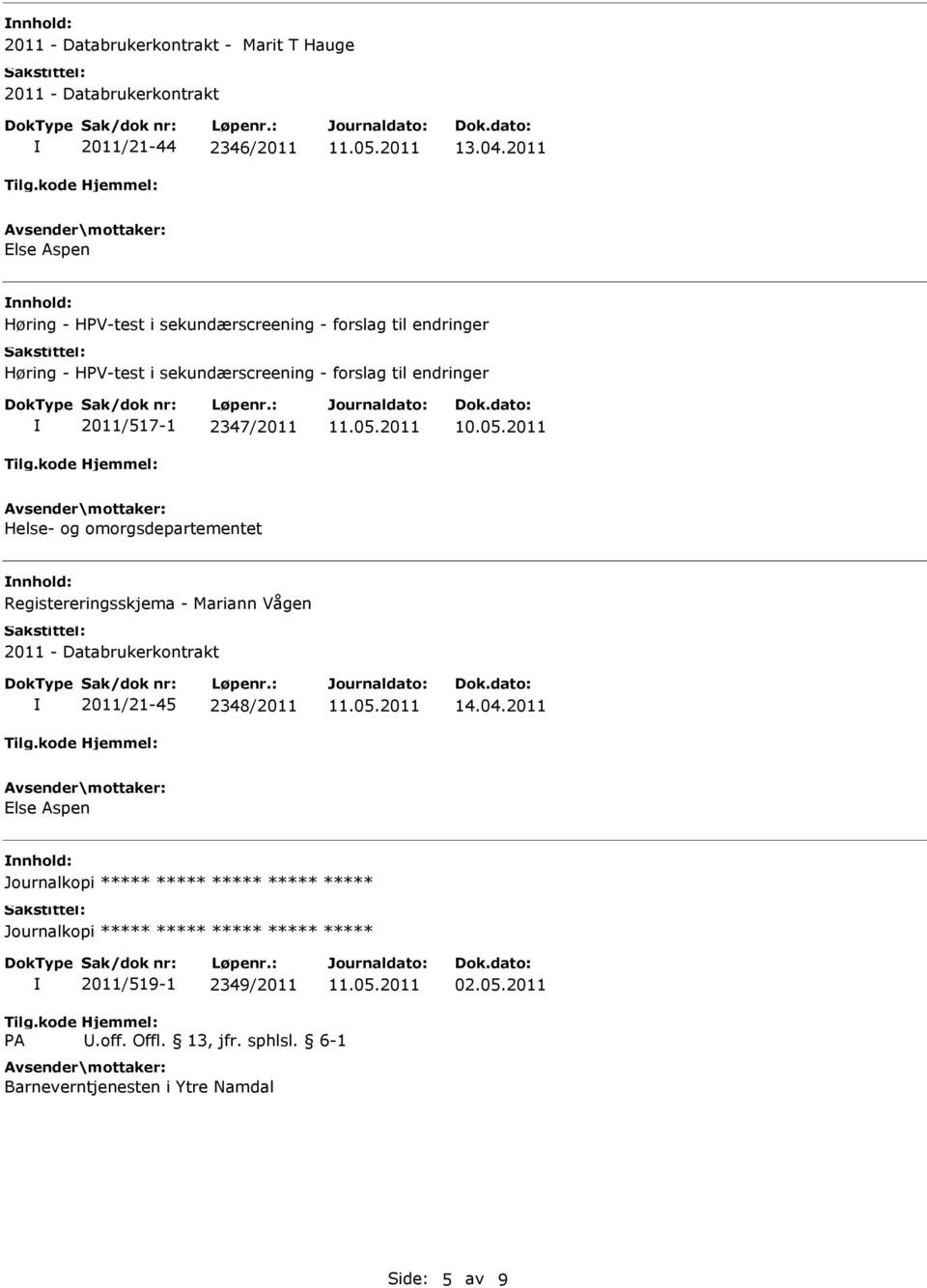 forslag til endringer 2011/517-1 2347/2011 10.05.