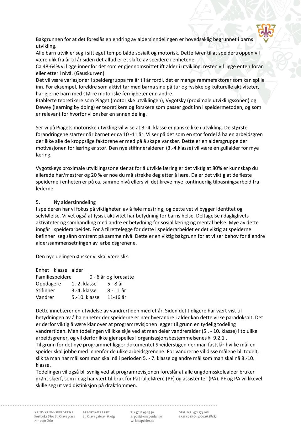 Ca 48-64% vi ligge innenfor det som er gjennomsnittet ift alder i utvikling, resten vil ligge enten foran eller etter i nivå. (Gauskurven).