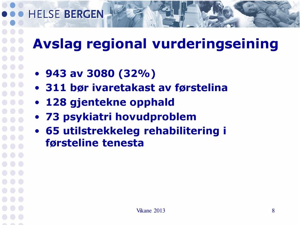 gjentekne opphald 73 psykiatri hovudproblem 65