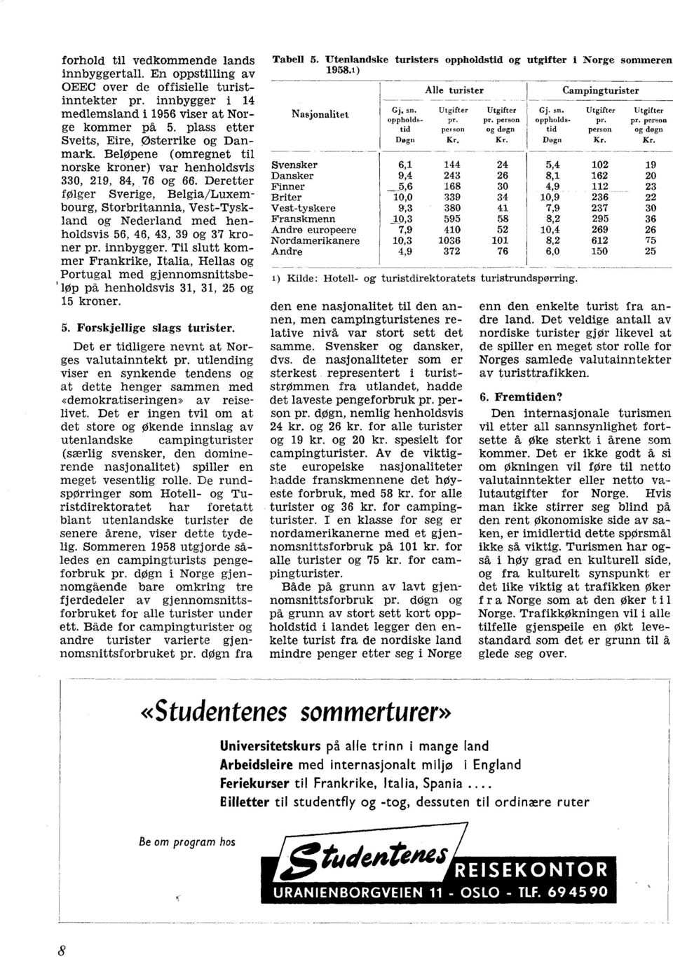 Deretter følger Sverige, Belgia/Luxembourg, Storbritannia, Vest-Tyskland og Nederland med henholdsvis 56, 46, 43, 39 og 37 kroner pr. innbygger.