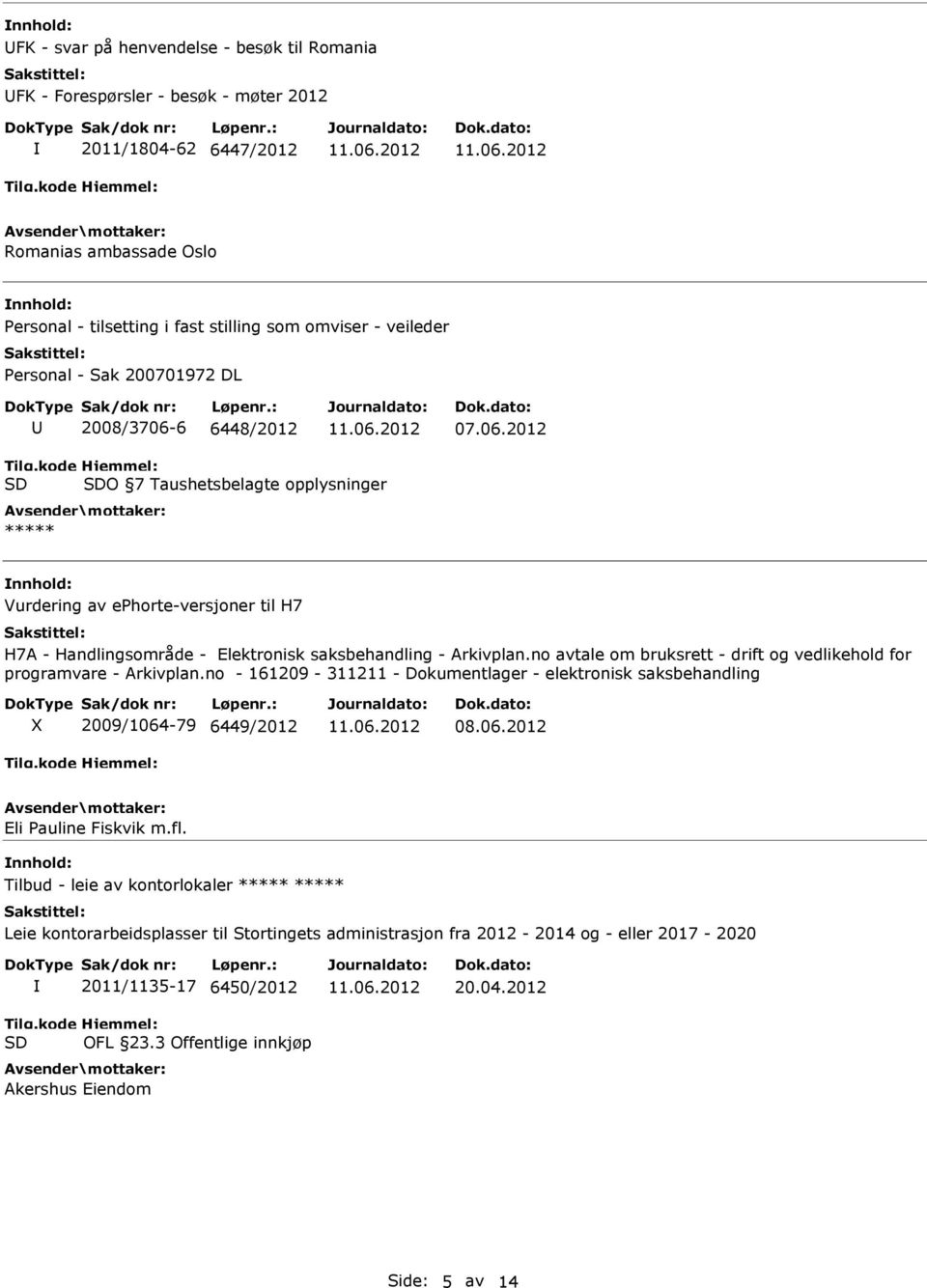 no avtale om bruksrett - drift og vedlikehold for programvare - Arkivplan.no - 161209-311211 - Dokumentlager - elektronisk saksbehandling X 2009/1064-79 6449/2012 Eli Pauline Fiskvik m.fl.