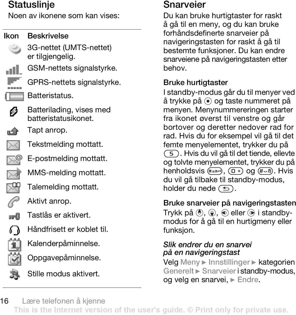 Håndfrisett er koblet til. Kalenderpåminnelse. Oppgavepåminnelse. Stille modus aktivert.