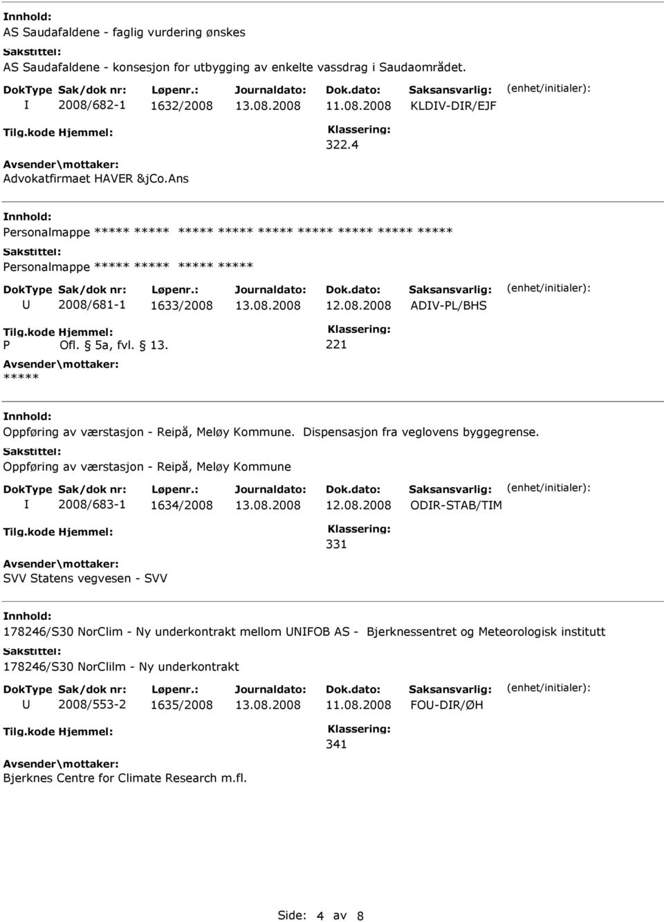 221 ***** Oppføring av værstasjon - Reipå, Meløy Kommune. Dispensasjon fra veglovens byggegrense.