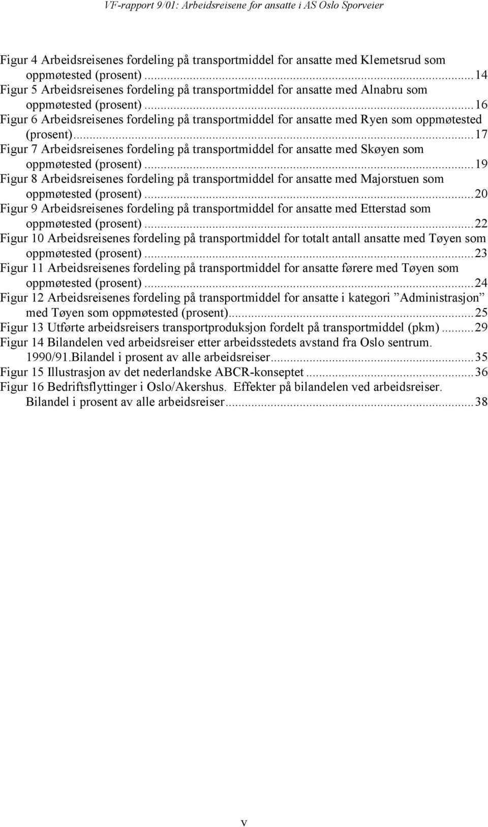 ..16 Figur 6 Arbeidsreisenes fordeling på transportmiddel for ansatte med Ryen som oppmøtested (prosent).