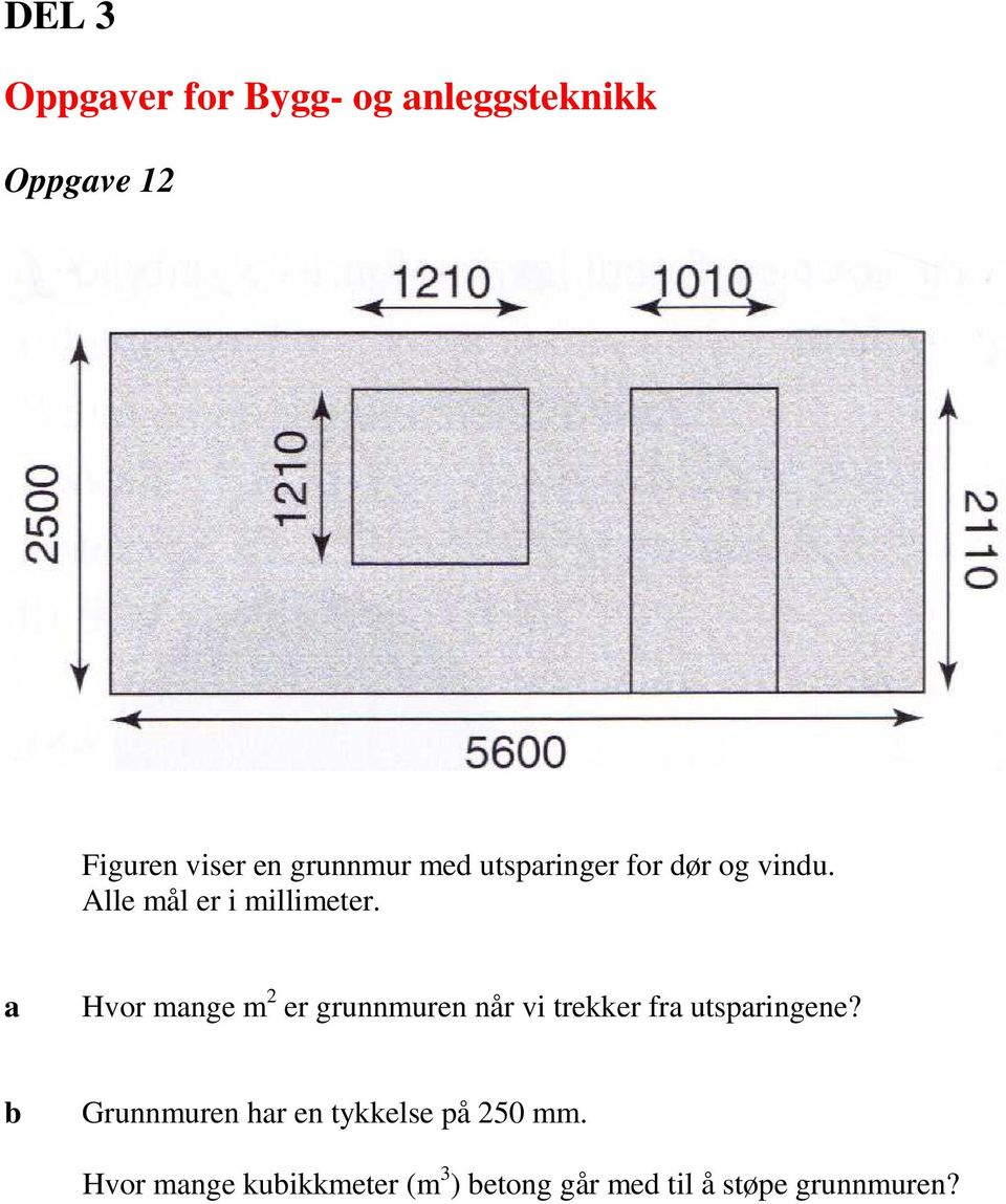 Hvor mnge m 2 er grunnmuren når vi trekker fr utspringene?