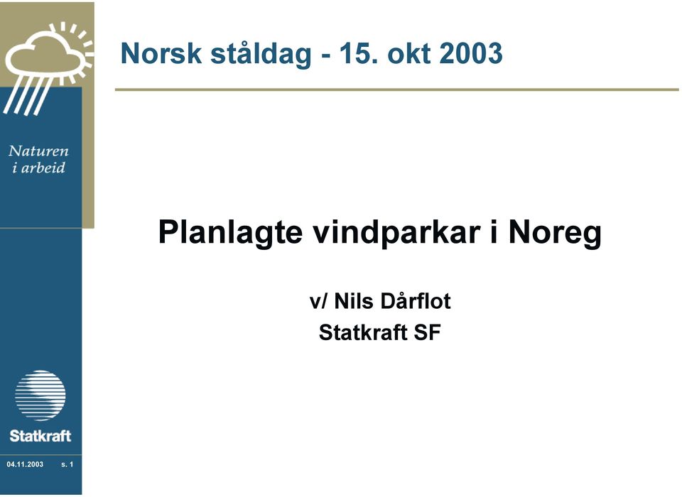 vindparkar i Noreg v/