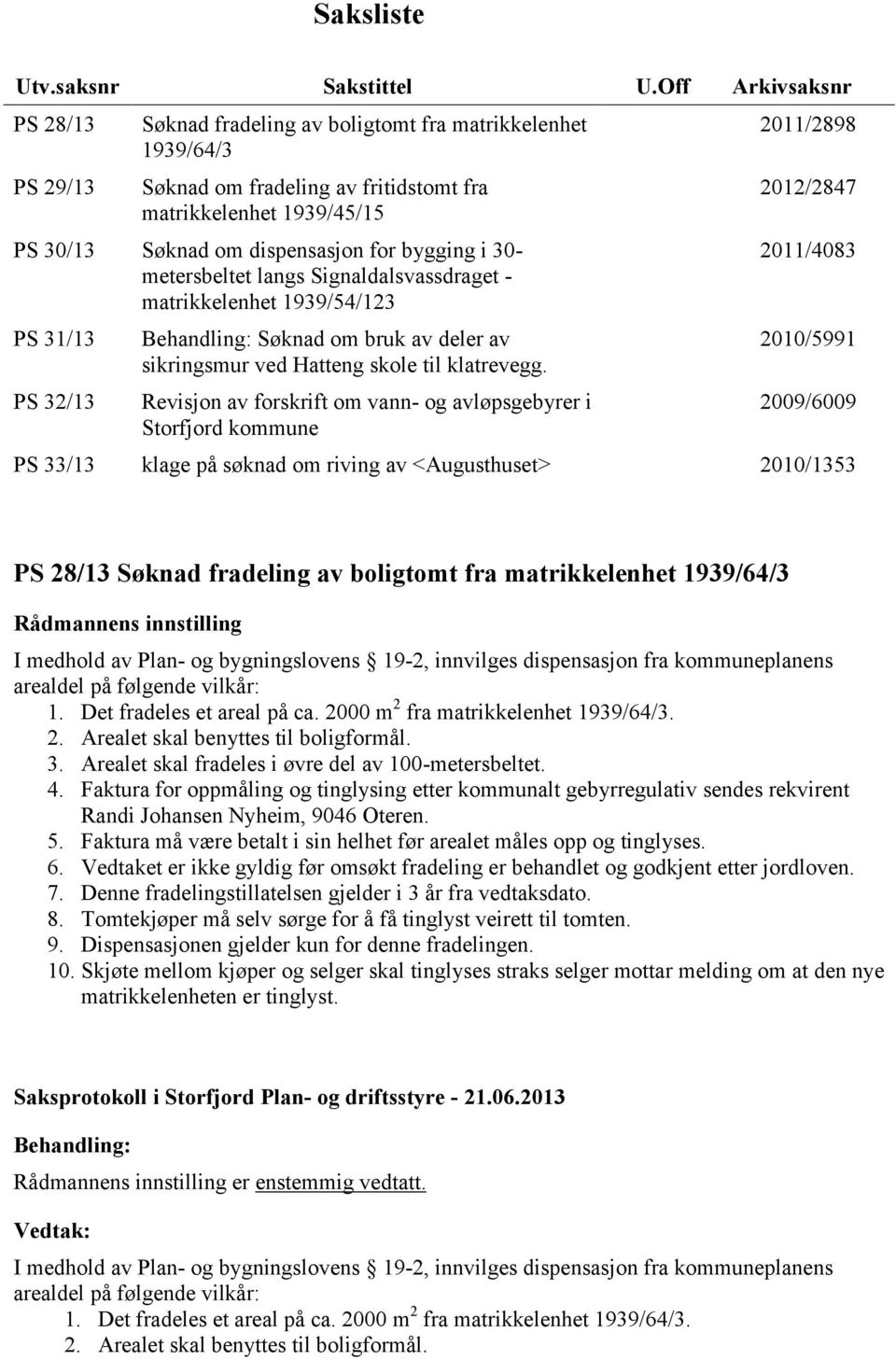 bygging i 30- metersbeltet langs Signaldalsvassdraget - matrikkelenhet 1939/54/123 PS 31/13 PS 32/13 Søknad om bruk av deler av sikringsmur ved Hatteng skole til klatrevegg.