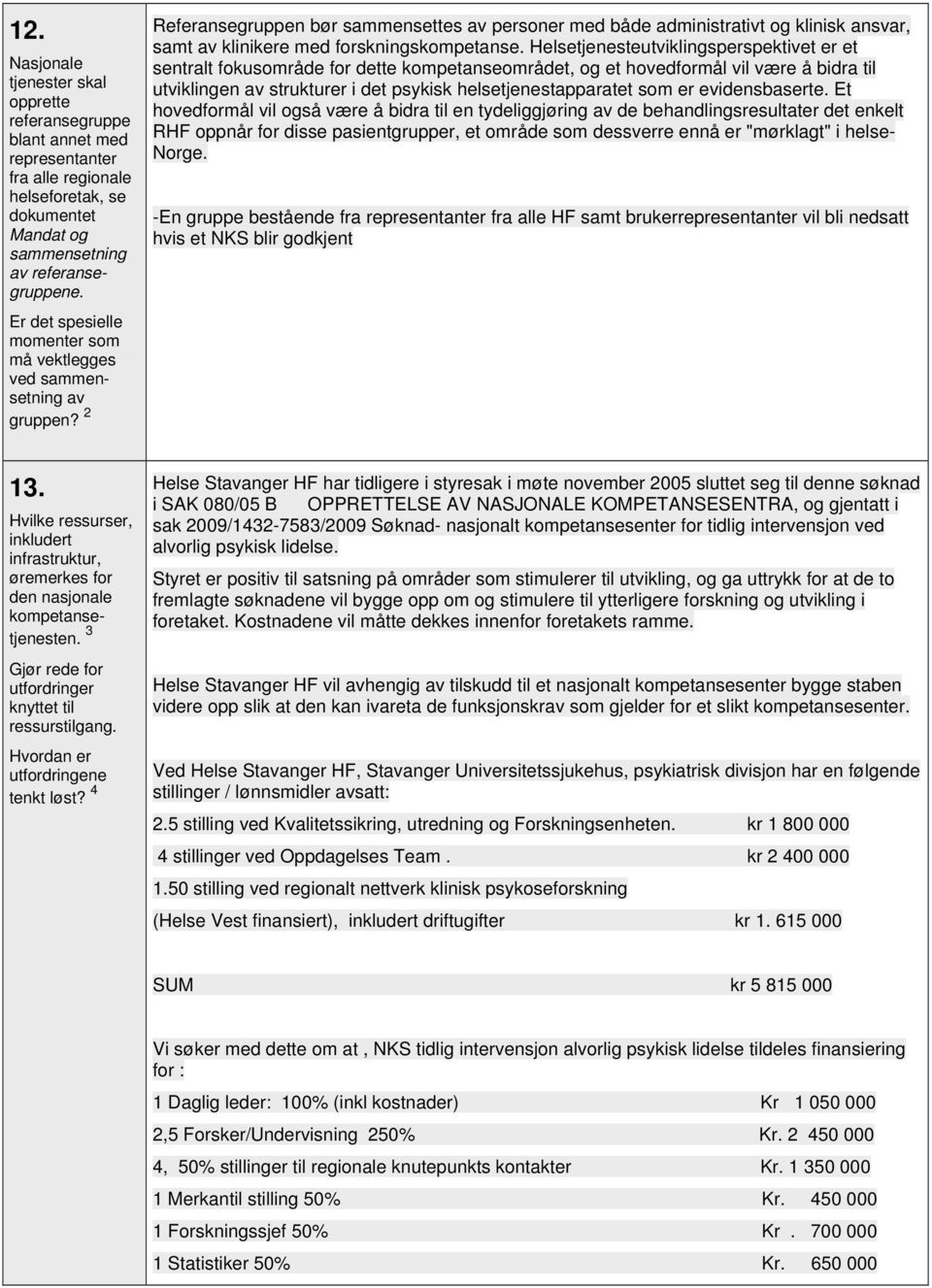 2 Referansegruppen bør sammensettes av personer med både administrativt og klinisk ansvar, samt av klinikere med forskningskompetanse.