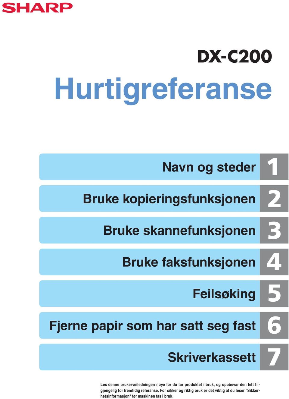 brukerveiledningen nøye før du tar produktet i bruk, og oppbevar den lett tilgjengelig for