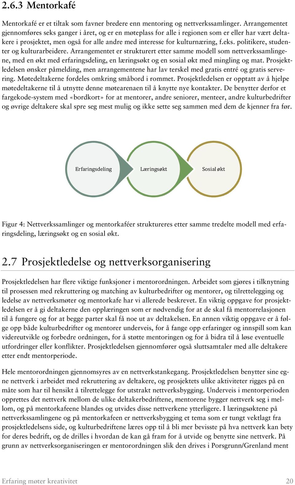 Arrangementet er strukturert etter samme modell som nettverkssamlingene, med en økt med erfaringsdeling, en læringsøkt og en sosial økt med mingling og mat.