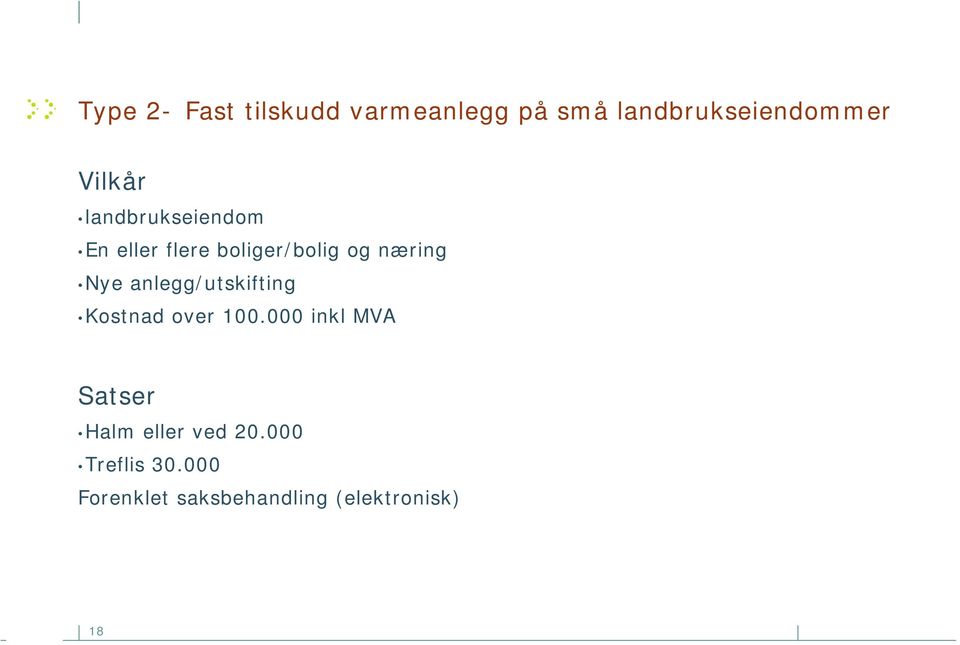 Nye anlegg/utskifting Kostnad over 100.