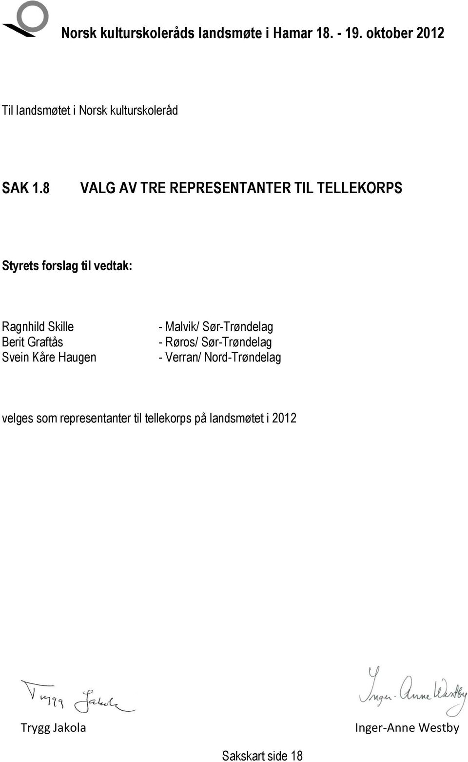 Skille Berit Graftås Svein Kåre Haugen - Malvik/ Sør-Trøndelag - Røros/ Sør-Trøndelag