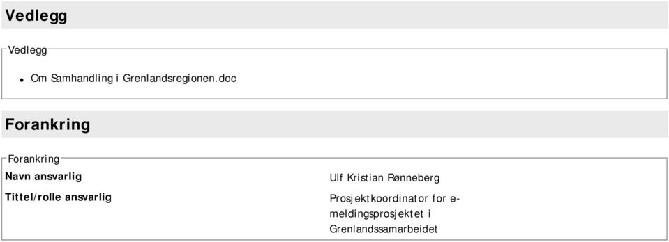 Kristian Rønneberg Tittel/rolle ansvarlig