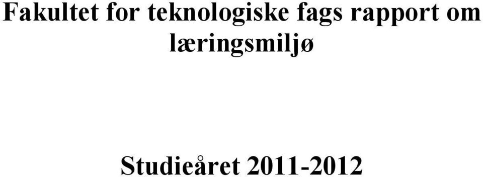 rapport om