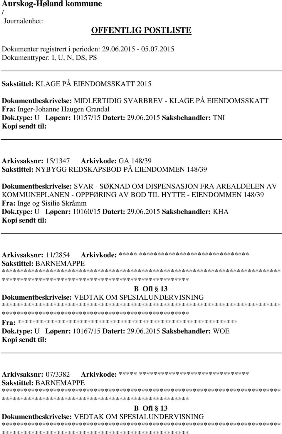 OPPFØRING AV BOD TIL HYTTE - EIENDOMMEN 14839 Fra: Inge og Sisilie Skråmm Dok.type: U Løpenr: 1016015 Datert: 29.06.