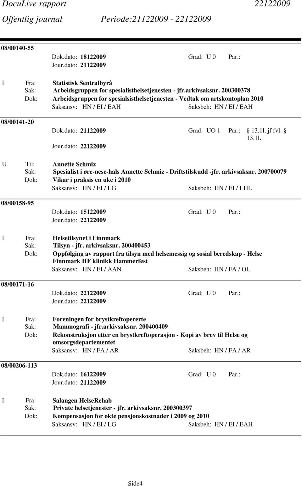 U Til: Annette Schmiz Sak: Spesialist i øre-nese-hals Annette Schmiz - Driftstilskudd -jfr. arkivsaksnr.