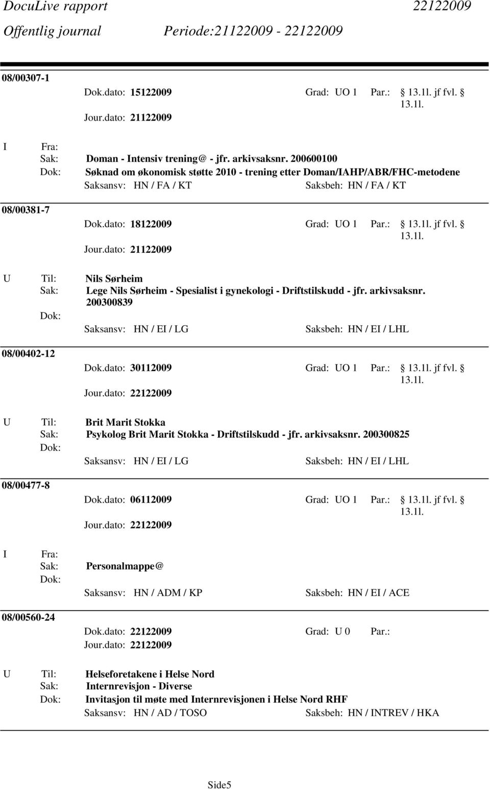 U Til: Nils Sørheim Sak: Lege Nils Sørheim - Spesialist i gynekologi - Driftstilskudd - jfr. arkivsaksnr. 200300839 Saksansv: HN / EI / LG Saksbeh: HN / EI / LHL 08/00402-12 Dok.