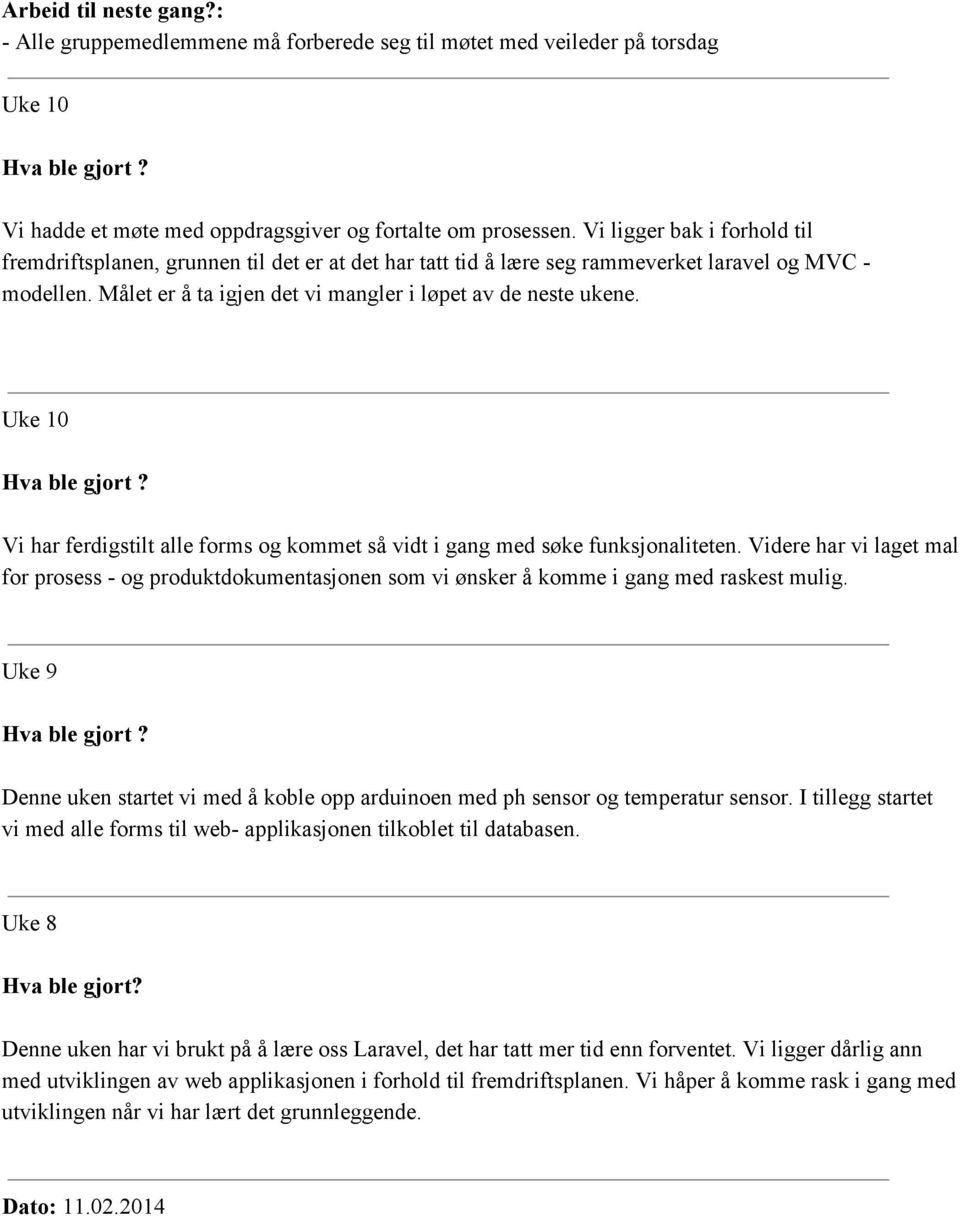 Uke 10 Hva ble gjort? Vi har ferdigstilt alle forms og kommet så vidt i gang med søke funksjonaliteten.