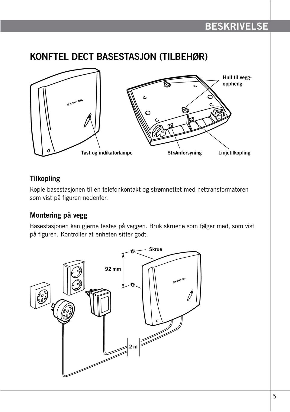 med nettransformatoren som vist på figuren nedenfor.