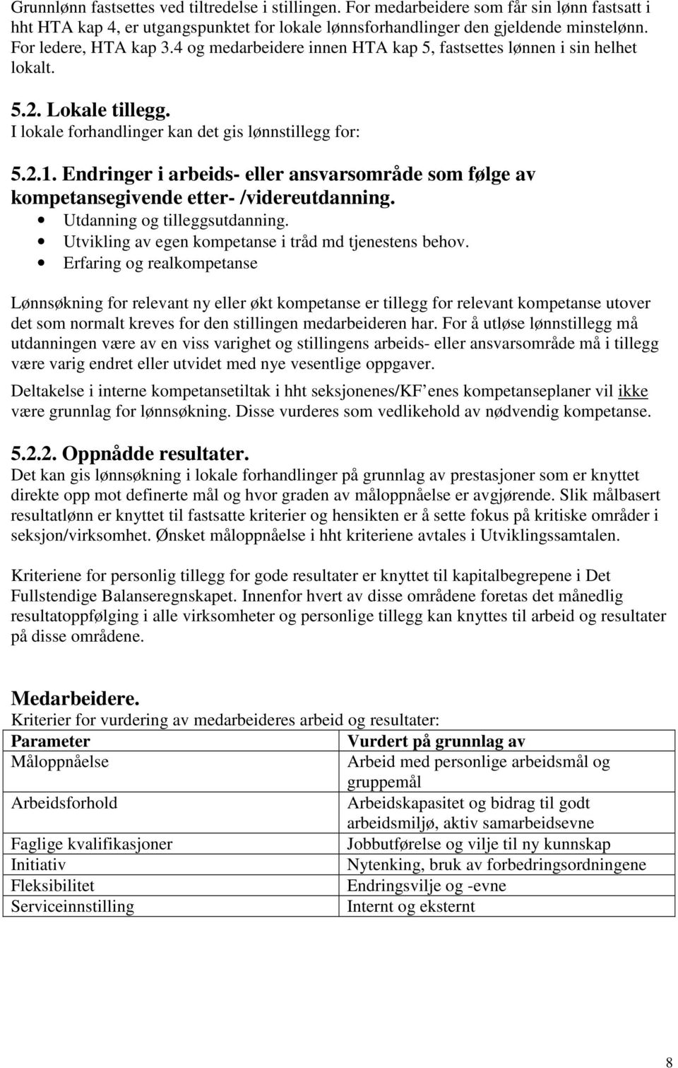 Endringer i arbeids- eller ansvarsområde som følge av kompetansegivende etter- /videreutdanning. Utdanning og tilleggsutdanning. Utvikling av egen kompetanse i tråd md tjenestens behov.